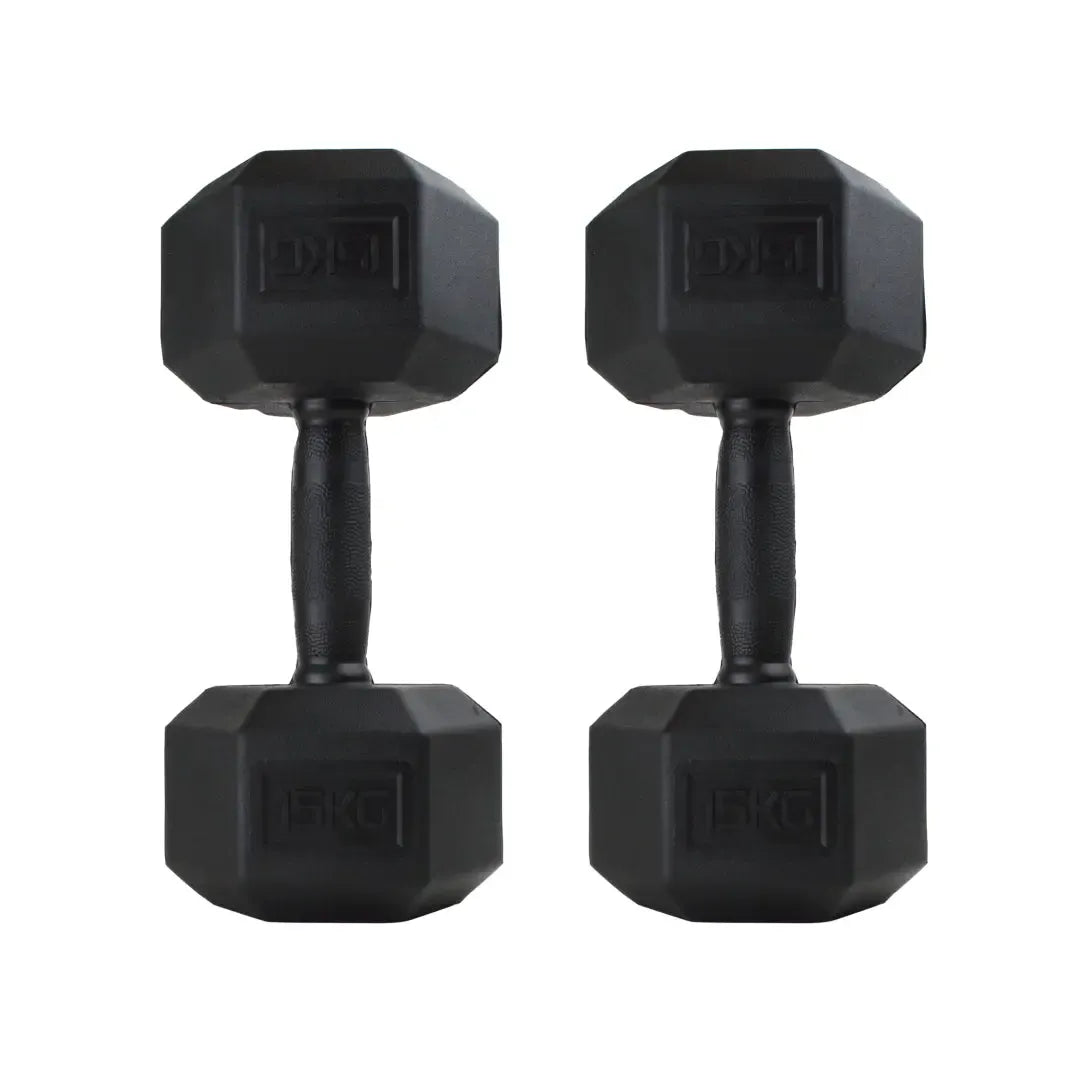 Rubber Handle - Hex Dumbbells