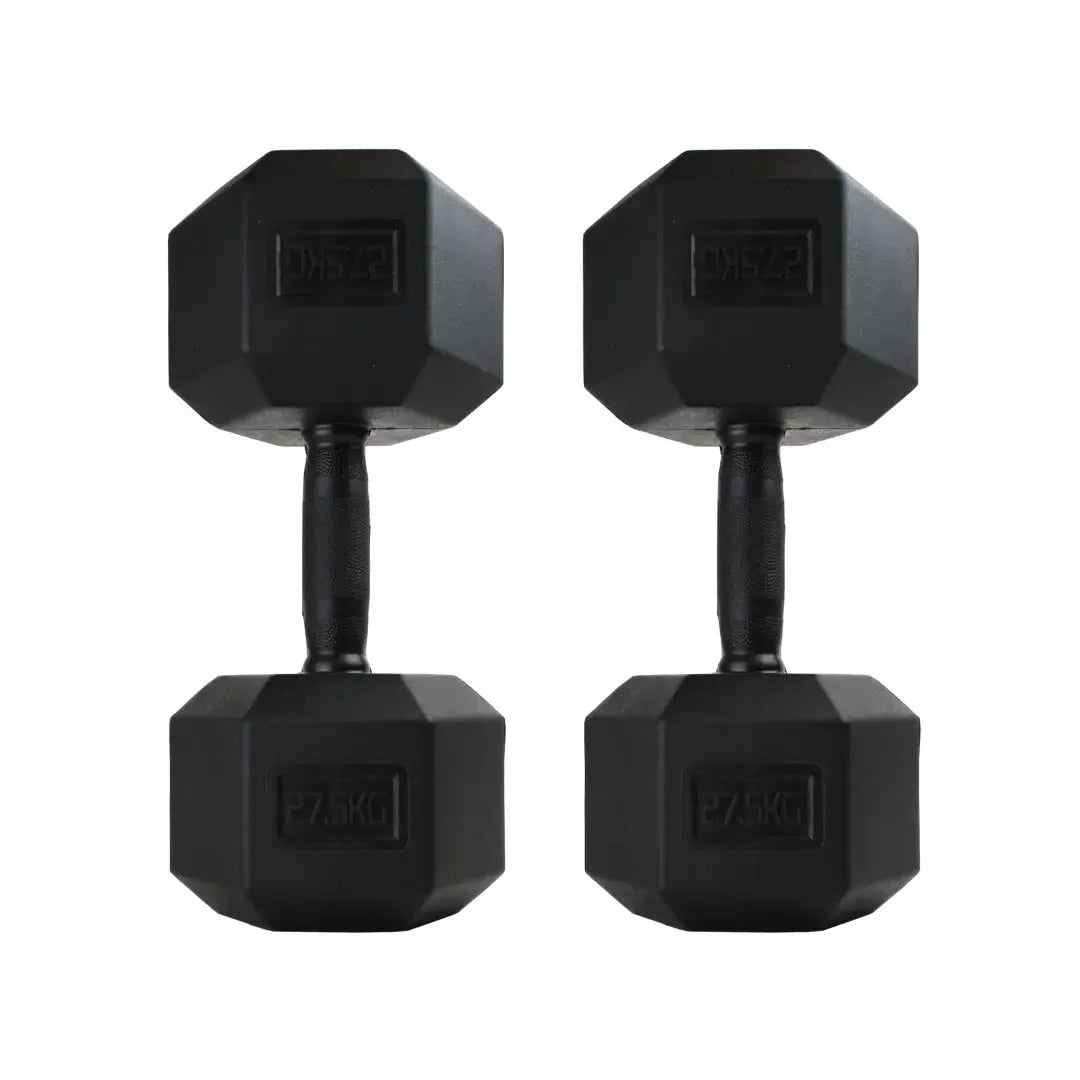 Rubber Handle - Hex Dumbbells