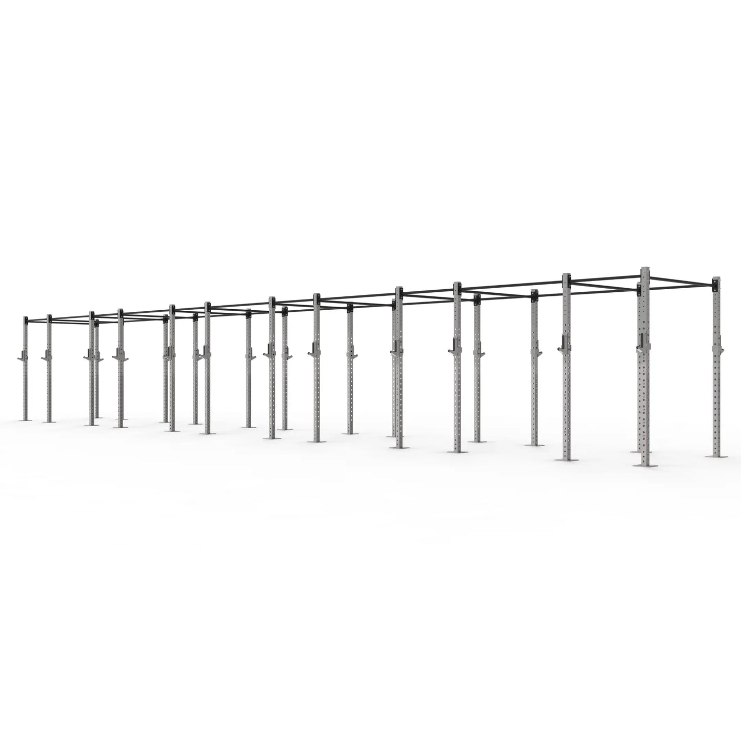 Stainless Steel Gym Rig Extended with 12 Squat bays