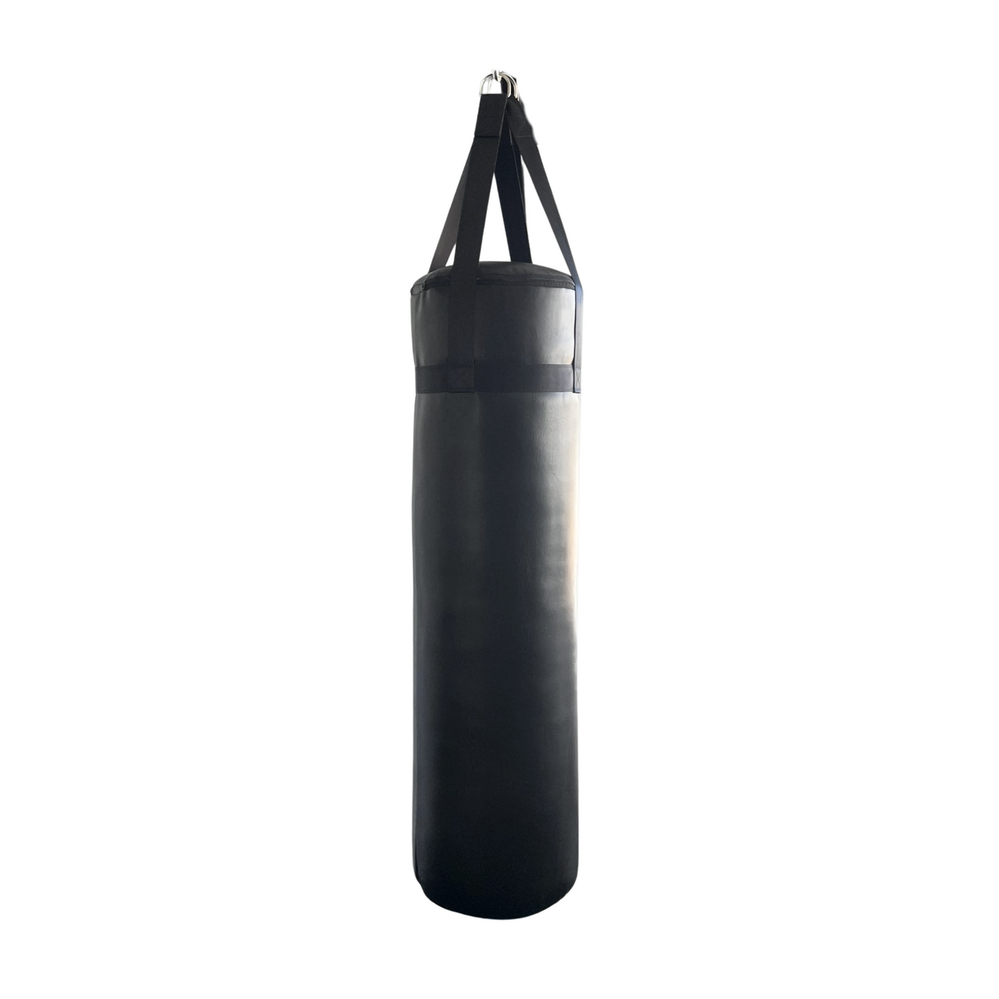 Image of a hanging punch bag on a white background.