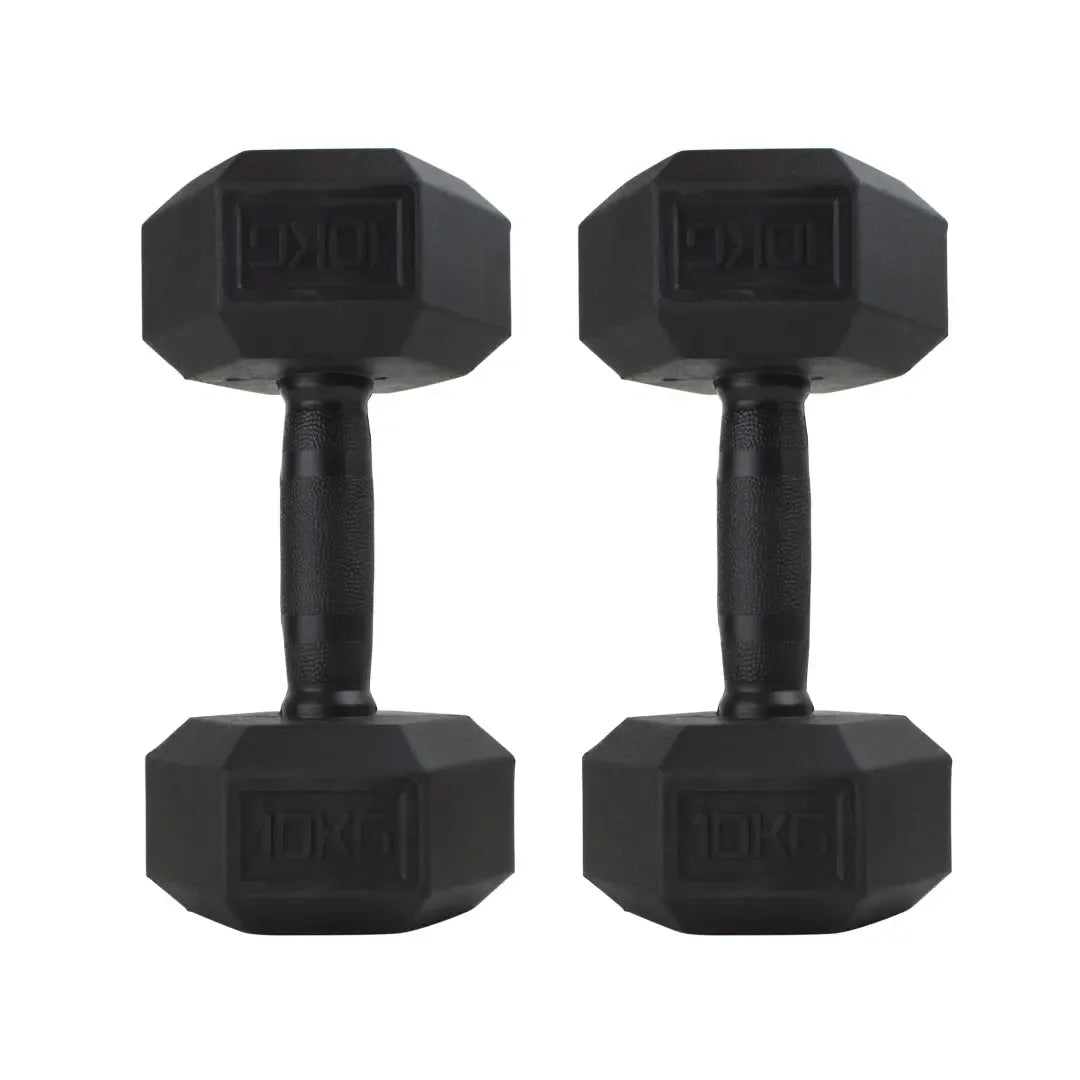 Rubber Handle -  Hex Dumbbells