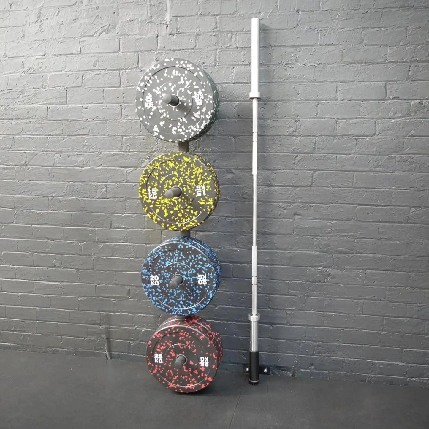 150kg Set of Flecked Bumper plates