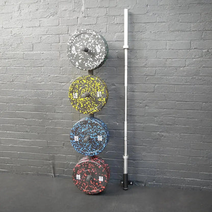 150kg Set of Flecked Bumper plates