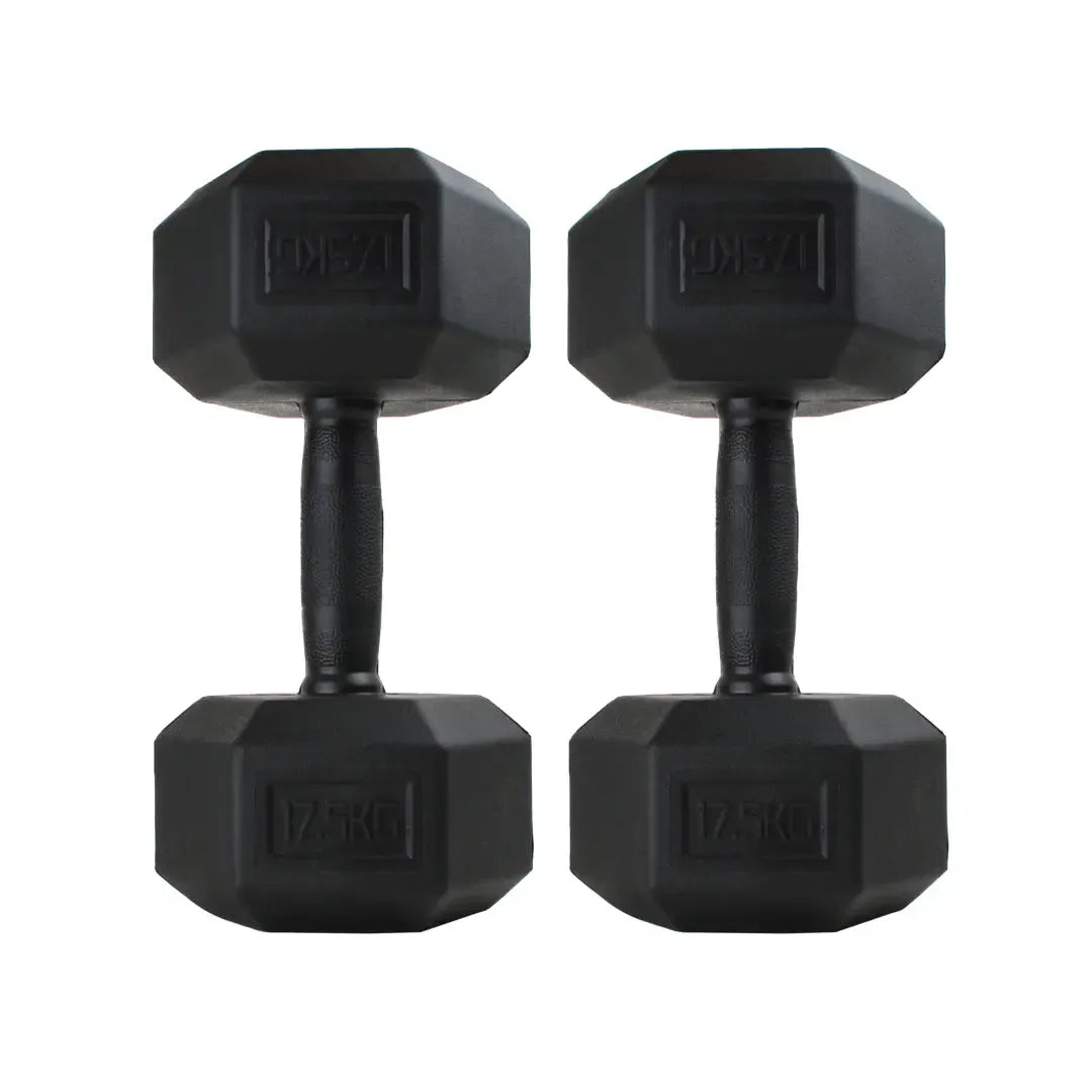 Rubber Handle -  Hex Dumbbells