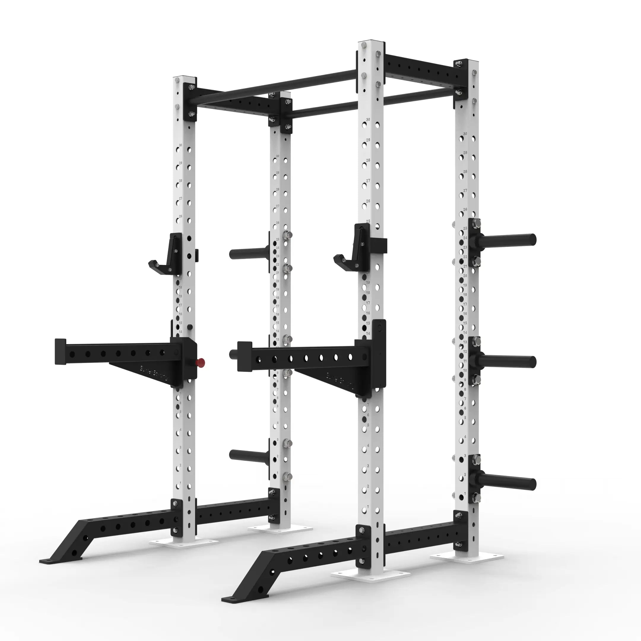 Garage Half Rack | SuperStrong Fitness - Standard / White