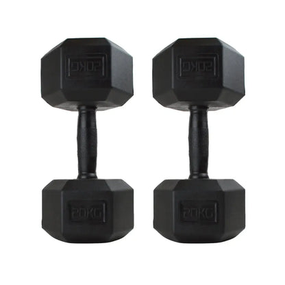 Rubber Handle -  Hex Dumbbells