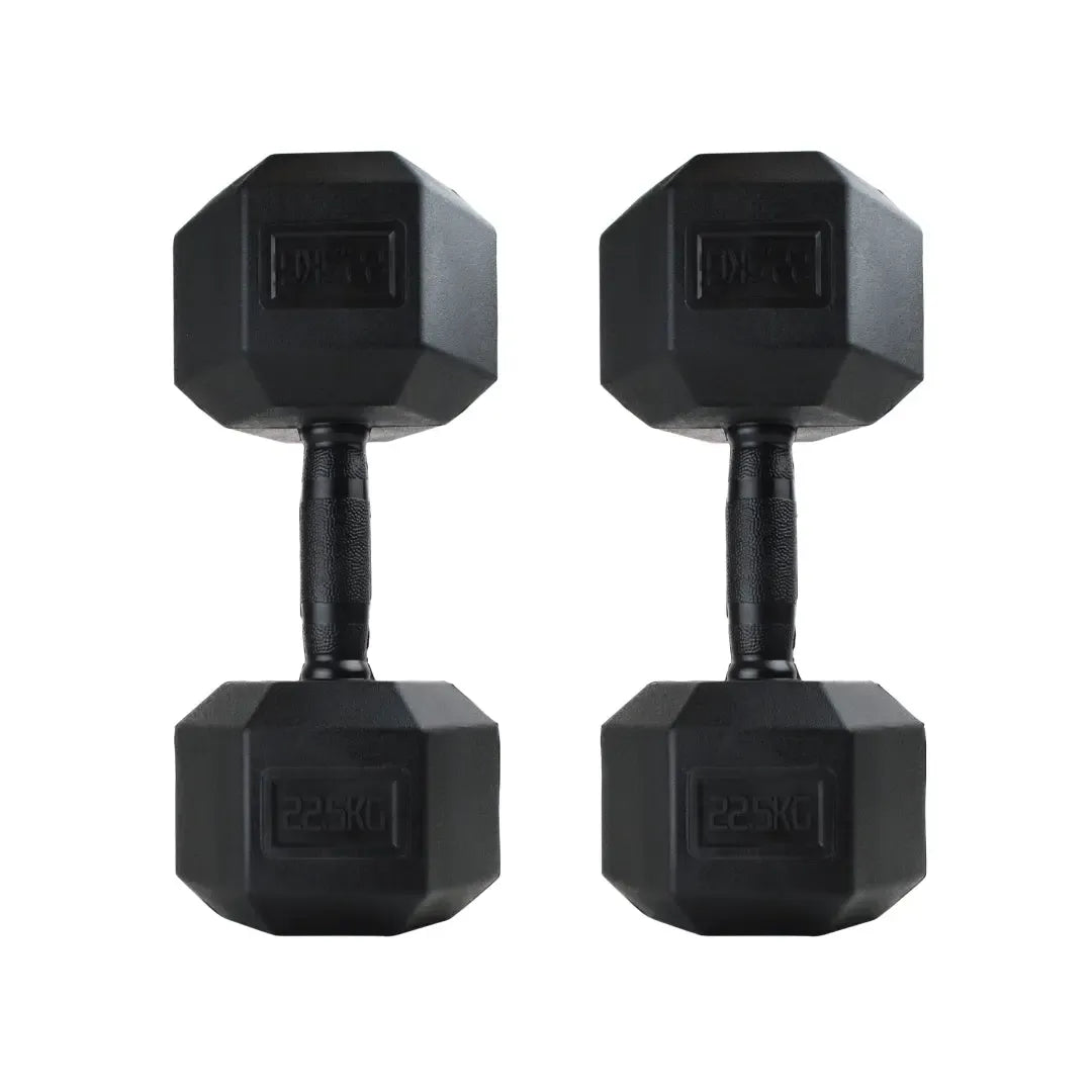 Rubber Handle -  Hex Dumbbells