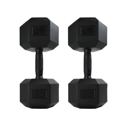 Rubber Handle -  Hex Dumbbells