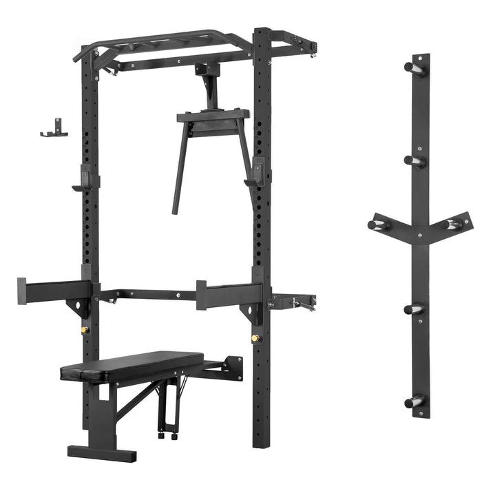 Compact Folding Gym Set – Wall-Mounted Power Rack | SuperStrong