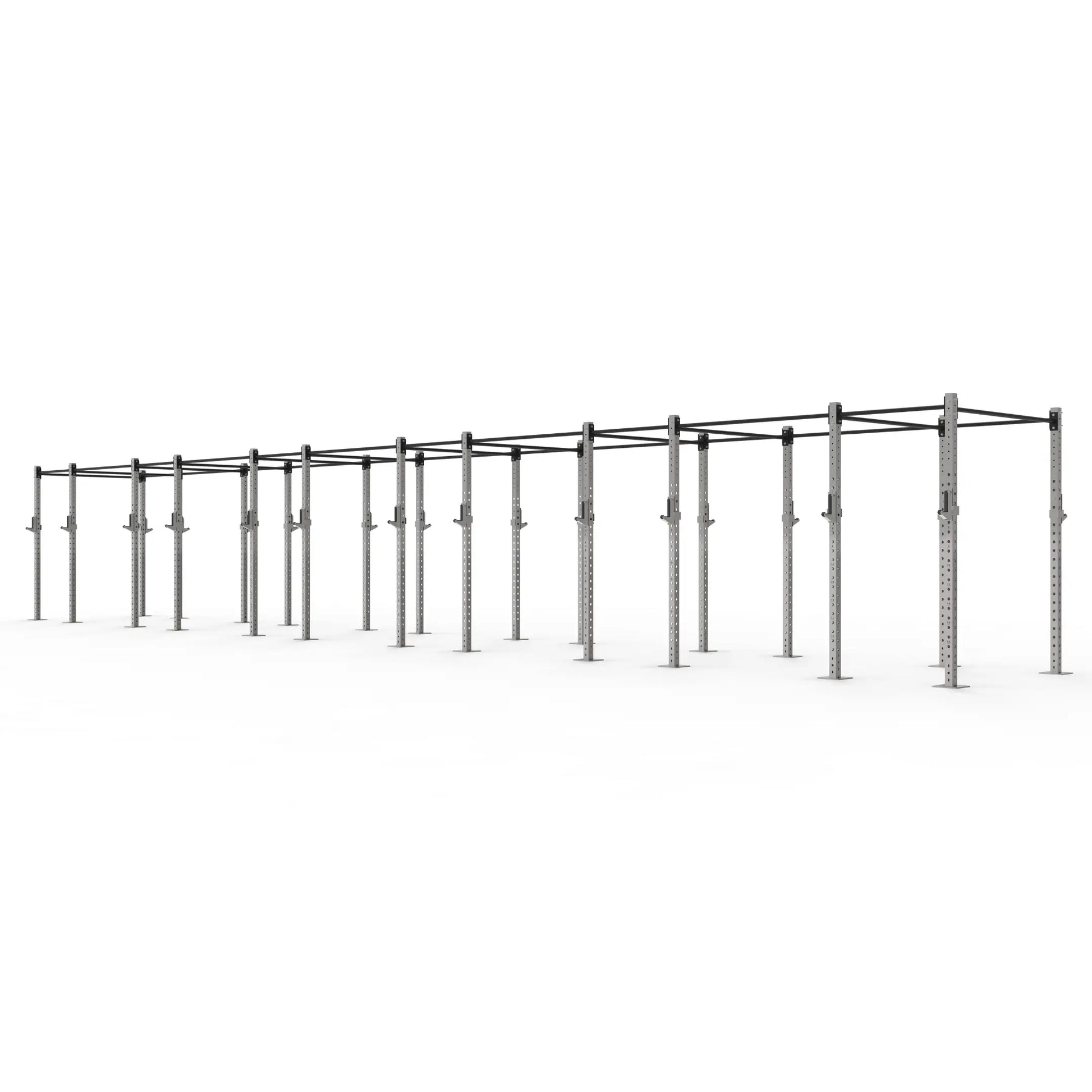 Stainless Steel Gym Rig Extended with 12 Squat bays