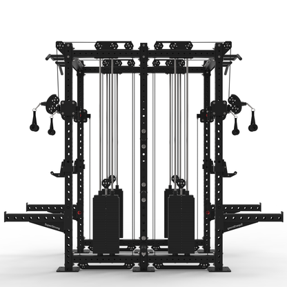 Back to Back Pro Half Racks with Twin 2 x 120kg Cable Stacks