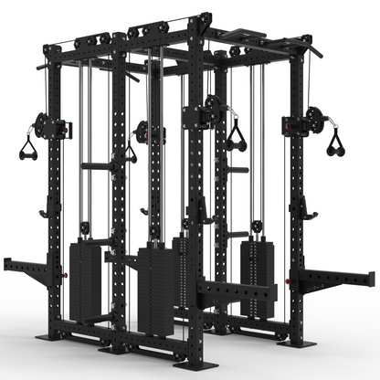 Back to Back Pro Half Racks with Twin 2 x 120kg Cable Stacks