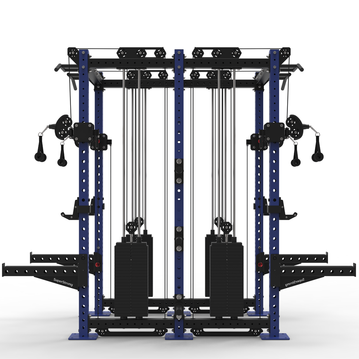 Back to Back Pro Half Racks with Twin 2 x 120kg Cable Stacks