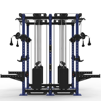 Back to Back Pro Half Racks with Twin 2 x 120kg Cable Stacks