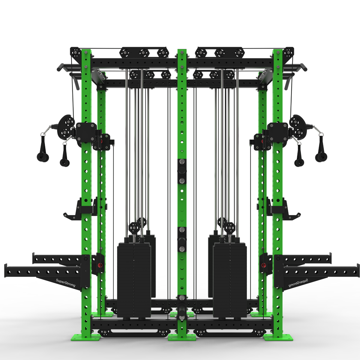 Back to Back Pro Half Racks with Twin 2 x 120kg Cable Stacks