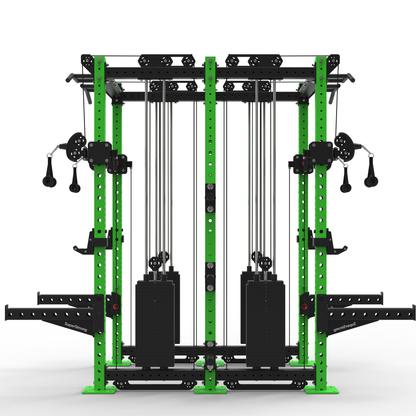 Back to Back Pro Half Racks with Twin 2 x 120kg Cable Stacks