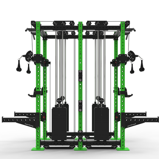 Back to Back Pro Half Racks with Twin 2 x 120kg Cable Stacks