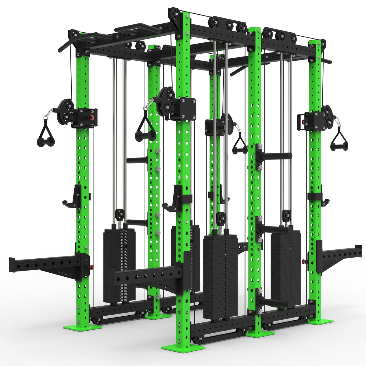 Back to Back Pro Half Racks with Twin 2 x 120kg Cable Stacks