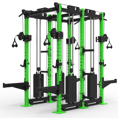 Back to Back Pro Half Racks with Twin 2 x 120kg Cable Stacks