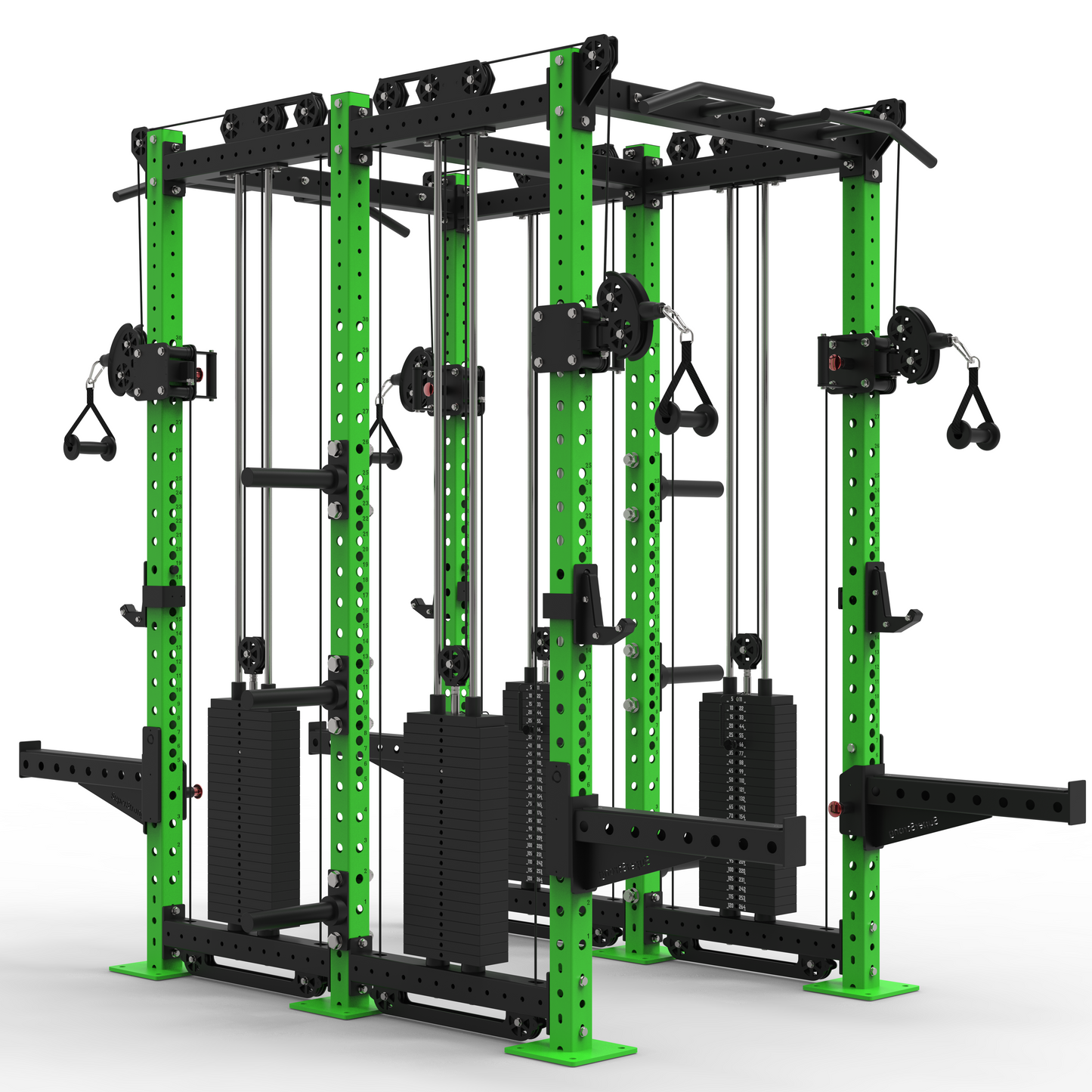 Back to Back Pro Half Racks with Twin 2 x 120kg Cable Stacks