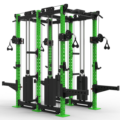 Back to Back Pro Half Racks with Twin 2 x 120kg Cable Stacks