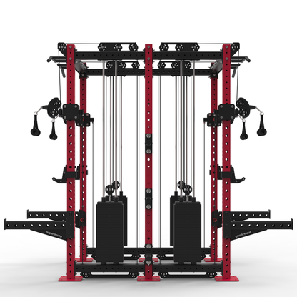 Back to Back Pro Half Racks with Twin 2 x 120kg Cable Stacks