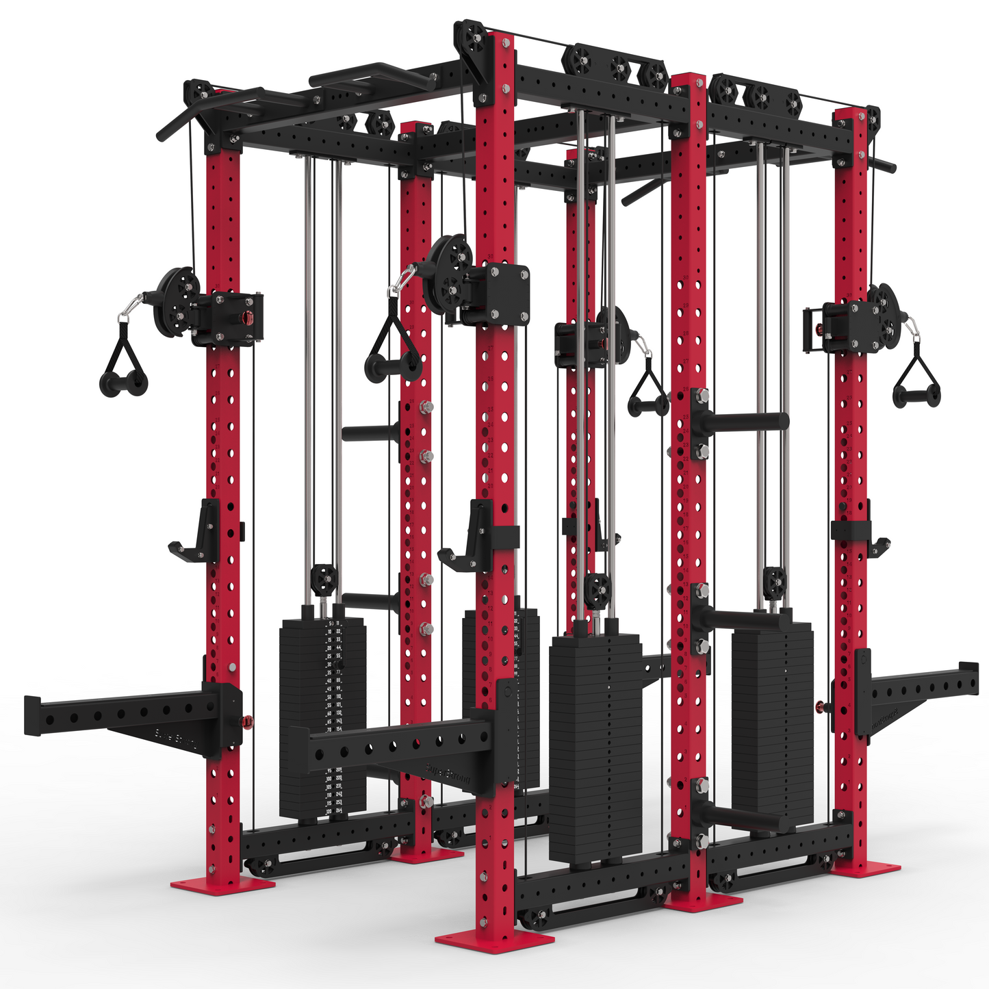 Back to Back Pro Half Racks with Twin 2 x 120kg Cable Stacks
