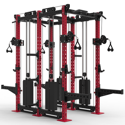 Back to Back Pro Half Racks with Twin 2 x 120kg Cable Stacks