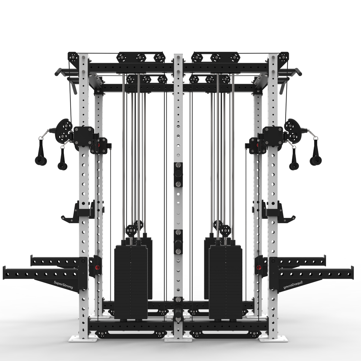 Back to Back Pro Half Racks with Twin 2 x 120kg Cable Stacks