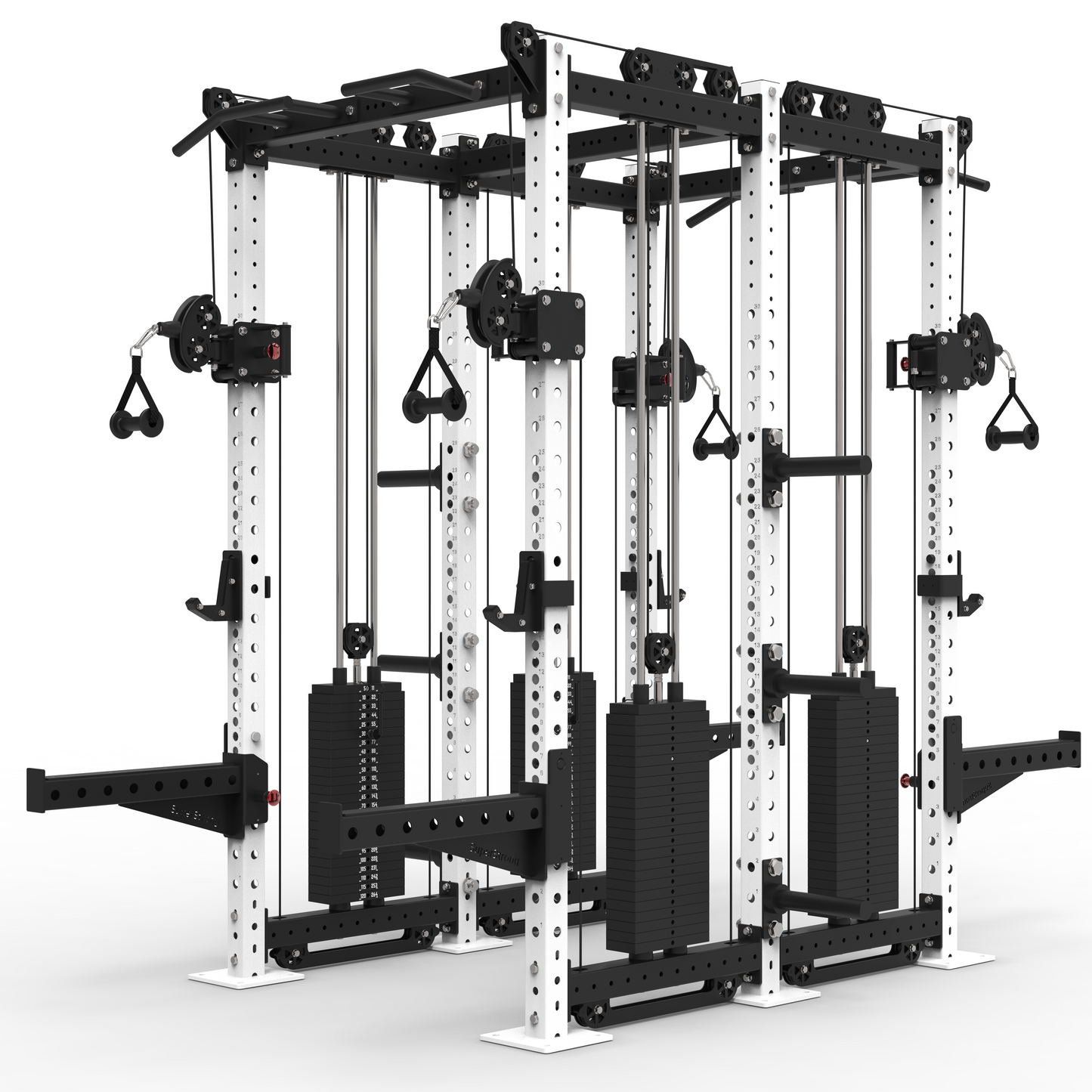 Back to Back Pro Half Racks with Twin 2 x 120kg Cable Stacks