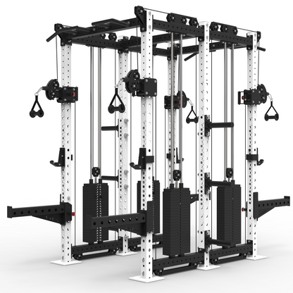 Back to Back Pro Half Racks with Twin 2 x 120kg Cable Stacks