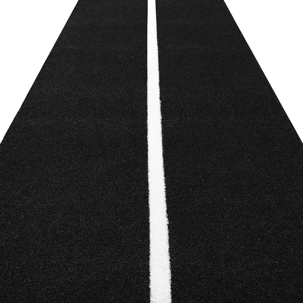 single line black sled track