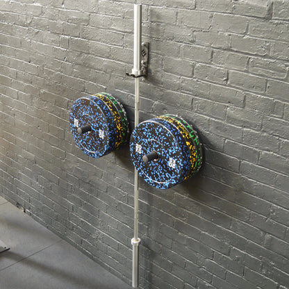 100kg Weight Set of Flecked Bumper Plates