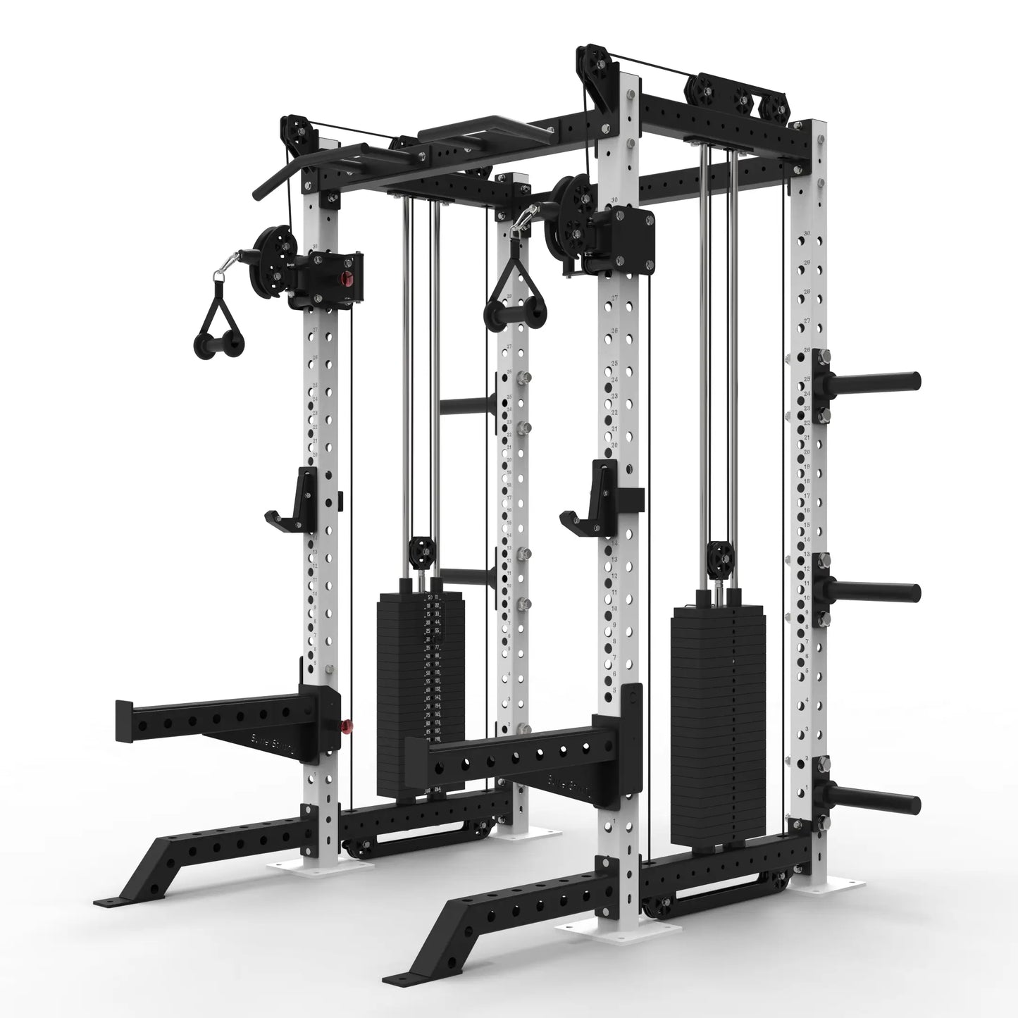 PRO Garage Half Rack with Cables - 2 x 120kg Stacks