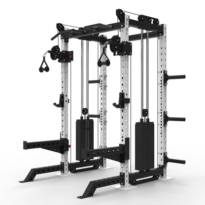 PRO Garage Half Rack with Cables - 2 x 120kg Stacks