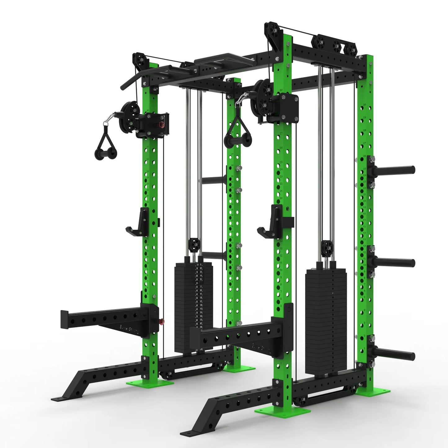 PRO Garage Half Rack with Cables - 2 x 120kg Stacks