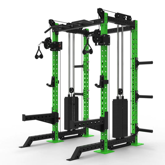 PRO Garage Half Rack with Cables - 2 x 120kg Stacks