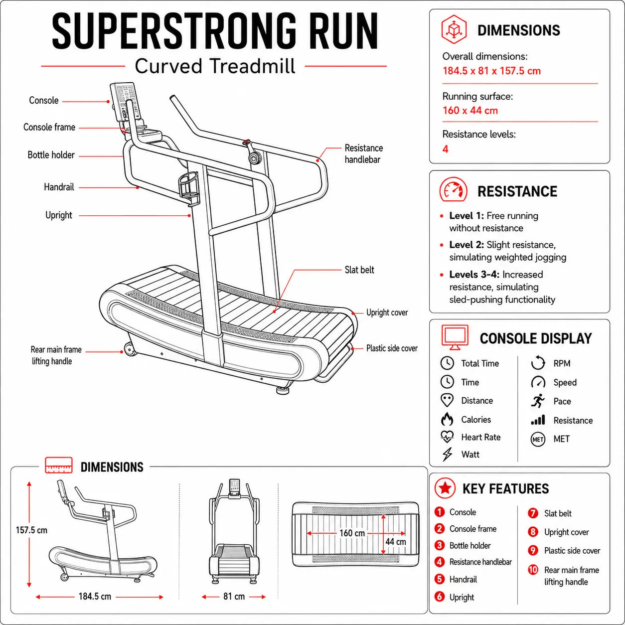 SuperStrong Run -  Curved Treadmill
