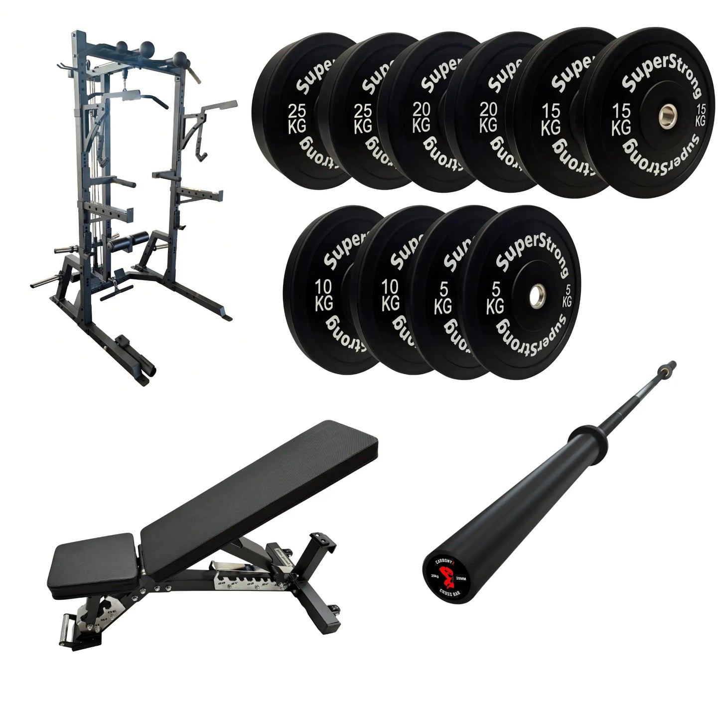 Elite Half Rack 150kg Bundle