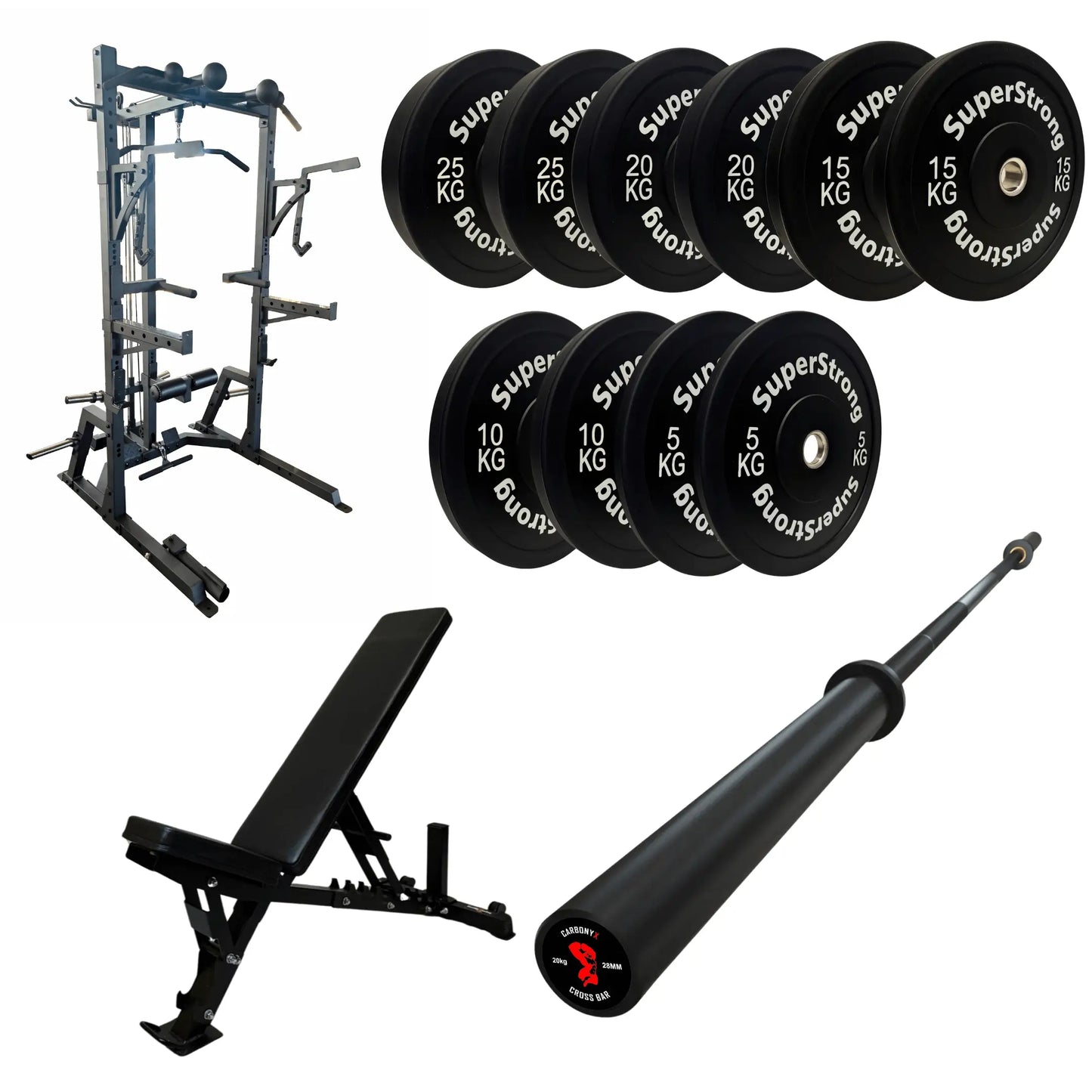 Elite Half Rack 150kg Bundle