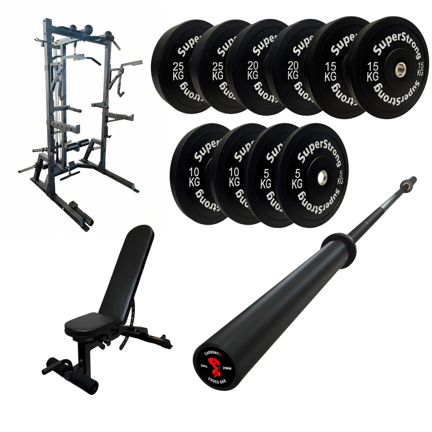 Elite Half Rack 150kg Bundle