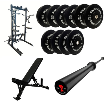 Elite Half Rack 150kg Bundle