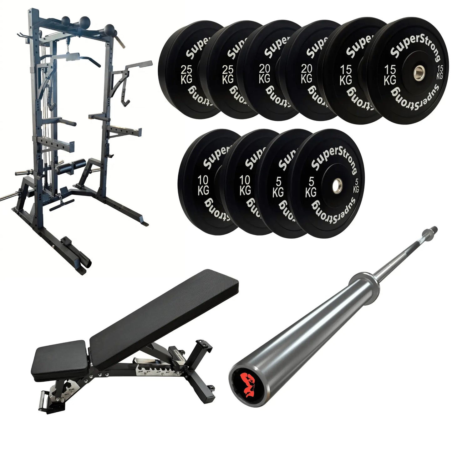 Elite Half Rack 150kg Bundle