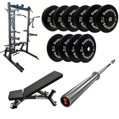 Elite Half Rack 150kg Bundle