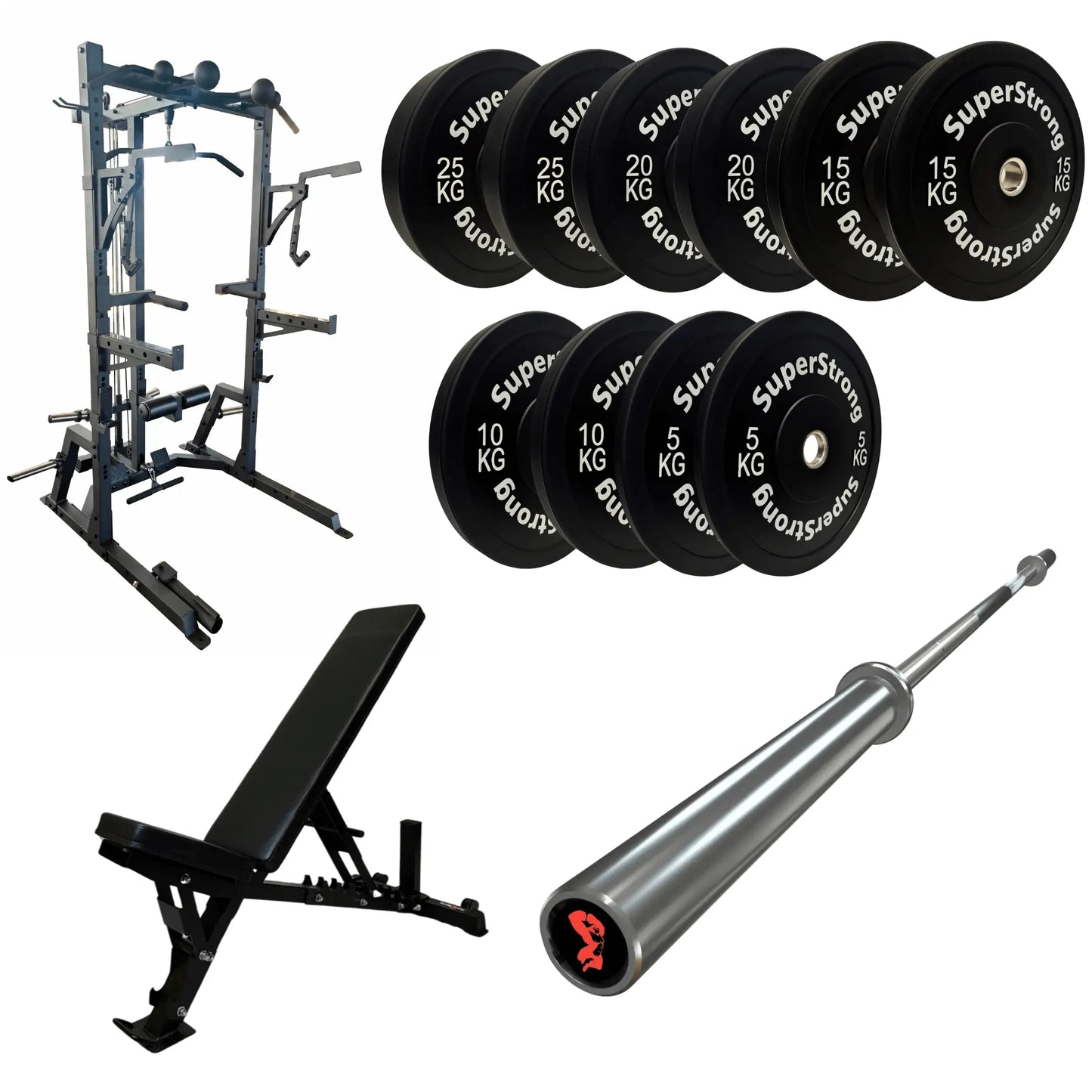 Elite Half Rack 150kg Bundle