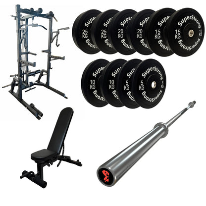 Elite Half Rack 150kg Bundle