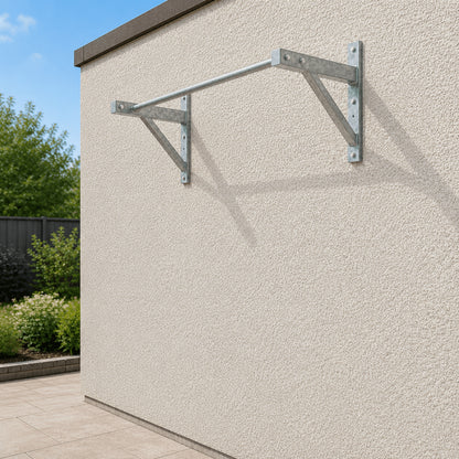 Outdoor Wall Mounted Pull Up Bar - Galvanised