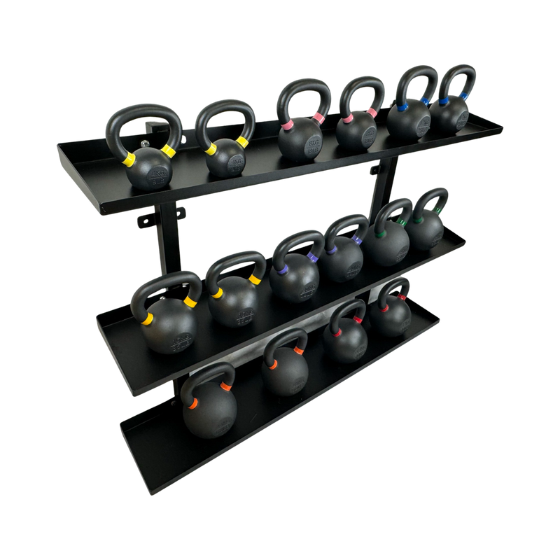 Kettlebells Set Pairs with Rack - Wall Mounted Rack