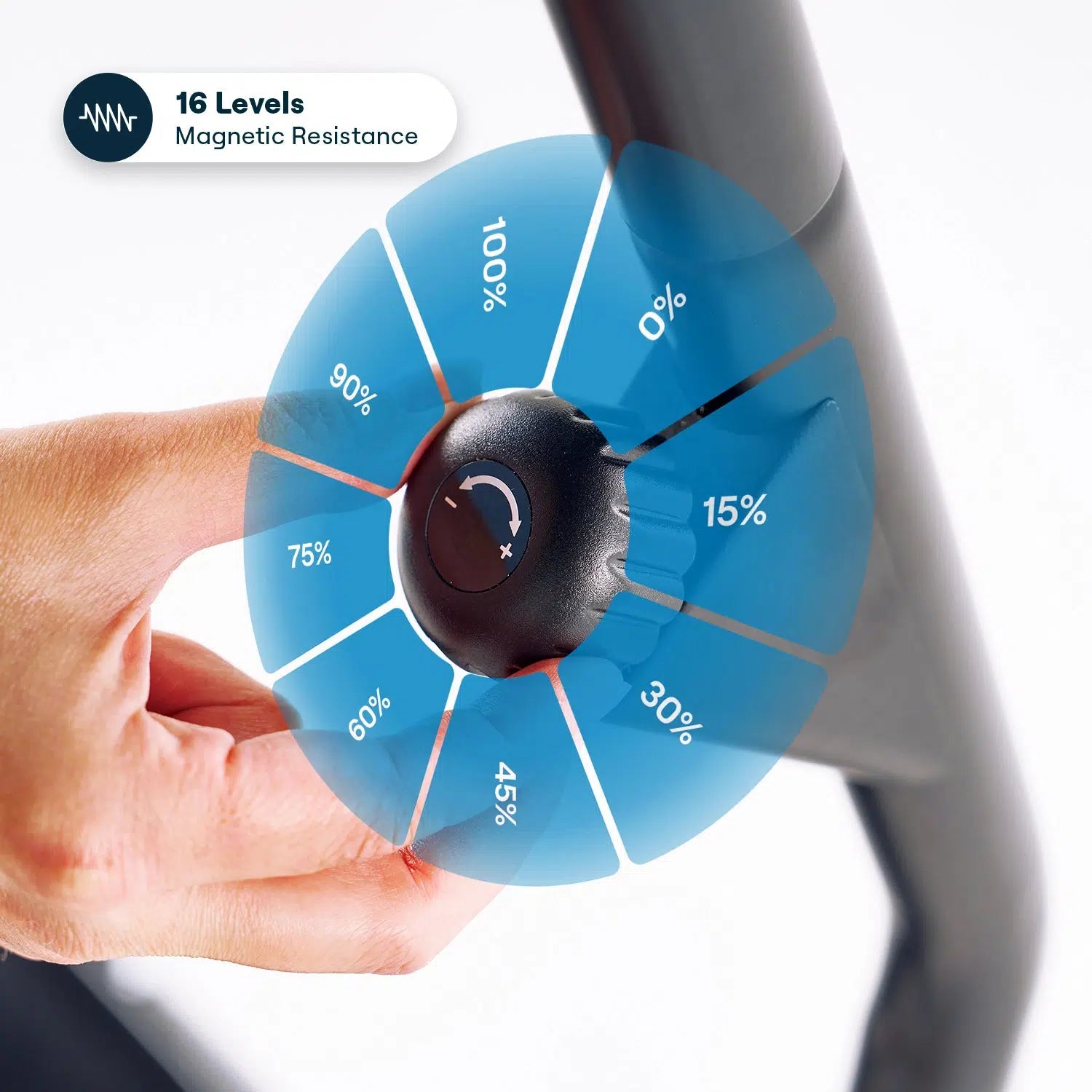 close up image of Stair climber resistance knob