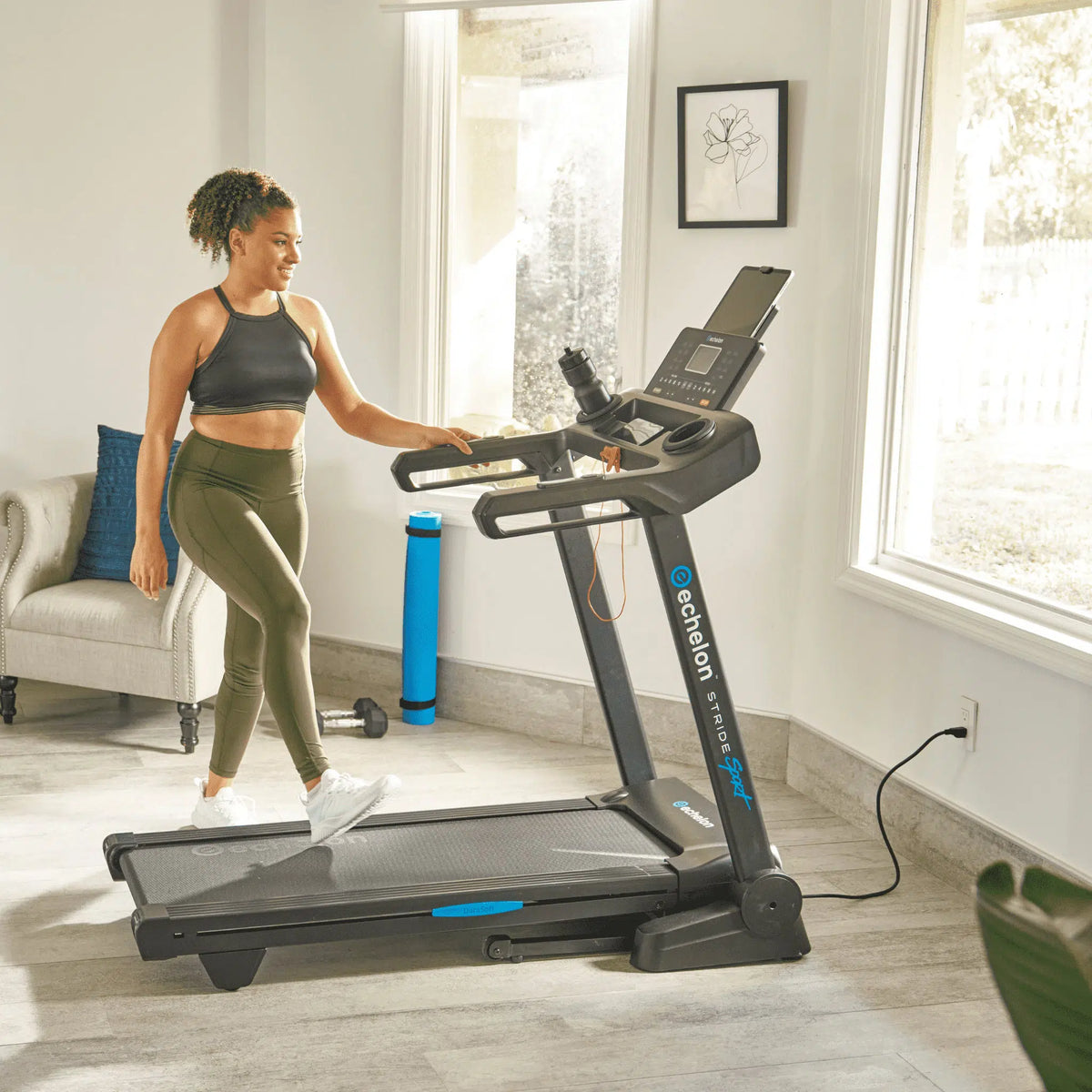 Fast Treadmill Strides Echelon Stride 20 Sport – Foldable Connected Treadmill